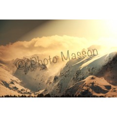 Pur paysage de montagne en hiver